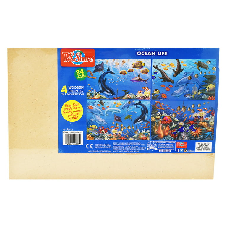 Sehao 9 Piece Wooden Seabed Animals Puzzle Jigsaw Mauritius