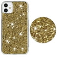 thumbnail image 2 of Allytechgroup Glitter Bling Case Compatible with Apple iPhone 11 for Girls Women, Slim Fit Soft TPU Back Cover Anti-Scratch Bumper Shockproof Phone Case for iPhone 11, Gold, 2 of 5