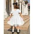 thumbnail image 6 of Arshiner Girls Dress Tutu Fluffy Summer Dresses Belted Wedding Party Flower A-Line Dress, 6 of 8