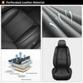 thumbnail image 5 of DIKSOAKR Car Seat Covers 2 Front Seat for Hyundai Venue 2020-2025: Seat Cover Faux Leather Breathable Waterproof Compatible Airbag (Black), 5 of 7