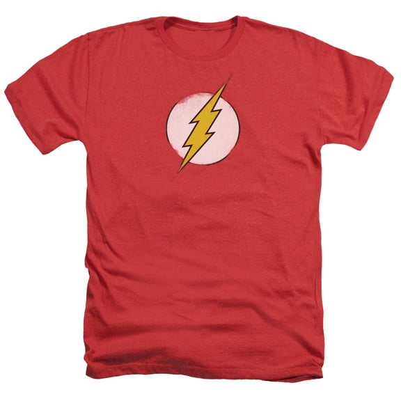 Dc Flash - Rough Flash Logo - Heather Short Sleeve Shirt - XX-Large