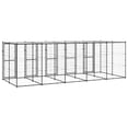 thumbnail image 3 of vidaXL Chenil Extérieur pour Chien en Acier avec Toit 12,1 M2, 3 of 4