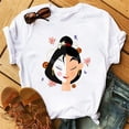 thumbnail image 3 of Camiseta con estampado con dibujo de princesa Mulan de dibujos animados de Disney para mujer, camisetas de manga corta a la moda para mujer, camisetas informales para chica, camiseta para mujer, 3 of 5