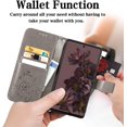 thumbnail image 5 of Wallet Phone Case for Google Pixel 7,Four-Leaf Clover PU+TPU Leather Flip Kickstand Case with Magnetic Clasp and Cash Card Slots Holder Cover for Google Pixel 7, SYC Gray, 5 of 9