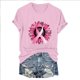 thumbnail image 4 of Fiudx Liquidación de Ahorros de Verano Blusa de Manga Corta con Estampado de Moda para Mujer, Divertida Camiseta con Cuello Redondo, 4 of 4