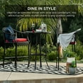 thumbnail image 6 of Best Choice Products 3-Piece Outdoor Wicker Bistro Bar Height Set for Patio, Garden w/ Barstools, Steel Frame - Red, 6 of 7