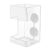 Haful One Fish Tank Fish Food Feeder Acrylic Clear Fish Tank Feeder with Suction Cup Square Fish Feeder Dish Fish Feeding Ring Transparent Aquarium Fish Feeding Tube Station Floating