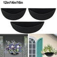 thumbnail image 6 of 3Pcs Wall Hanging Half Round Felt Plant Flower Basket Liners Kit For Window Box, 6 of 7