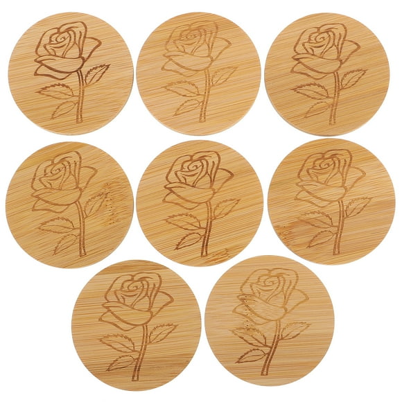 8pcs Canning Bamboo Lid Round Jar Lid Storage Tank Bamboo Lid Jar Covers