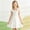 White, variant on Teen Girl's Summer Sleeveless Dress Square Neck Red A-Line Dress With Pleated Decoration And Elastic Waistband Casual Party Dress 13-14 Years