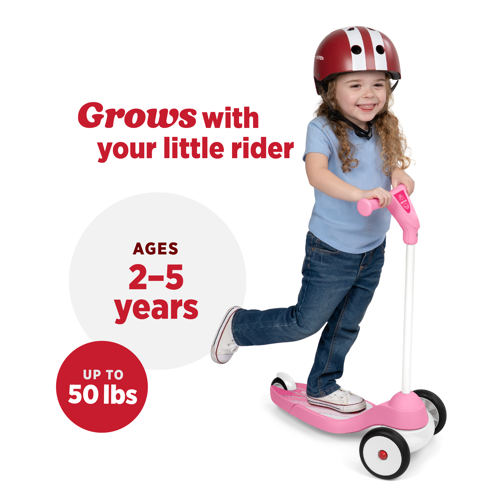 Radio Flyer My 1st Scooter Sparkle 3-Wheel, Pink photo 3