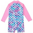 thumbnail image 4 of URMAGIC Girls One Piece Swimsuit Kid Swimsuit Girls Water Sport Short Swimsuit UPF 50+ Sun Protection Bathing Suits 4-9 Years, 4 of 7