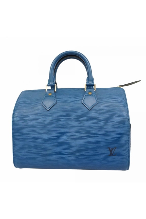 Pre-Owned Louis Vuitton Epi Speedy 25 Handbag M43015 Toledo Blue for Women