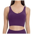 thumbnail image 2 of Tank Tops for Women Round Neck Backless Summer Casual Tank Top Basic Camisoles for Women Purple M, 2 of 6