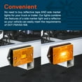 thumbnail image 2 of TRUE MODS 2x3 3x2 Inch Amber LED Surface Mount Side Marker Light [DOT FMVSS-108] [SAE AP2] [IP67 Waterproof] [Integrated Reflector] for Utility Boat Trailers Over 80" Camper RV Clearance Light, 2 of 8
