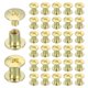 thumbnail image 1 of Uxcell 40 juegos de remaches Chicago Screw M5x6mm tornillos de cabeza Phillips para manualidades de cinturones de cuero, bolsas, encuadernación de libros, dorado, 1 of 7