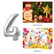 thumbnail image 5 of Naiovety 16 pulgadas Tamaño grande Oro Plata Rosa Oro Número Globo Cumpleaños Decoraciones para fiestas de bodas Globos de aluminio Niño Niño Juguete Kits de decoración para fiestas plata cuatro, 5 of 6