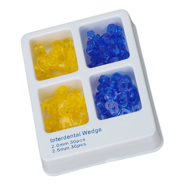 Cuña con espacio para dientes, 60 piezas de cuña dental, separador de dientes dental elástico, matriz de cuña dental, estándares líderes en la industria