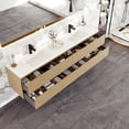 thumbnail image 5 of Eviva Lotus 71"W x 19"D Oak Wallmount Double Sink Bathroom Vanity with White Solid Surface Integrated Double Sink Top, 5 of 8