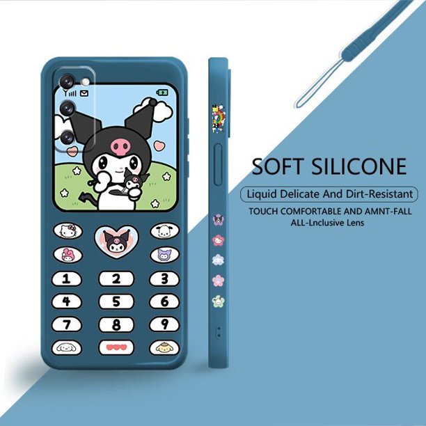 Funda líquida cuadrada para teléfono móvil de juguete bonito Kuromi para Samsung Galaxy S22 S21 S20 FE Ultra S10 S9 S8 Plus S10e Note 20 10 Lite xuanjing unisex