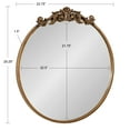 thumbnail image 6 of Kate and Laurel Arendahl Ornate Glam Round Mirror, 24 Inch Diameter, Gold, Dramatic Baroque Style Wall Mirror for Vintage Antique Inspired Home Decor Aesthetic, 6 of 8