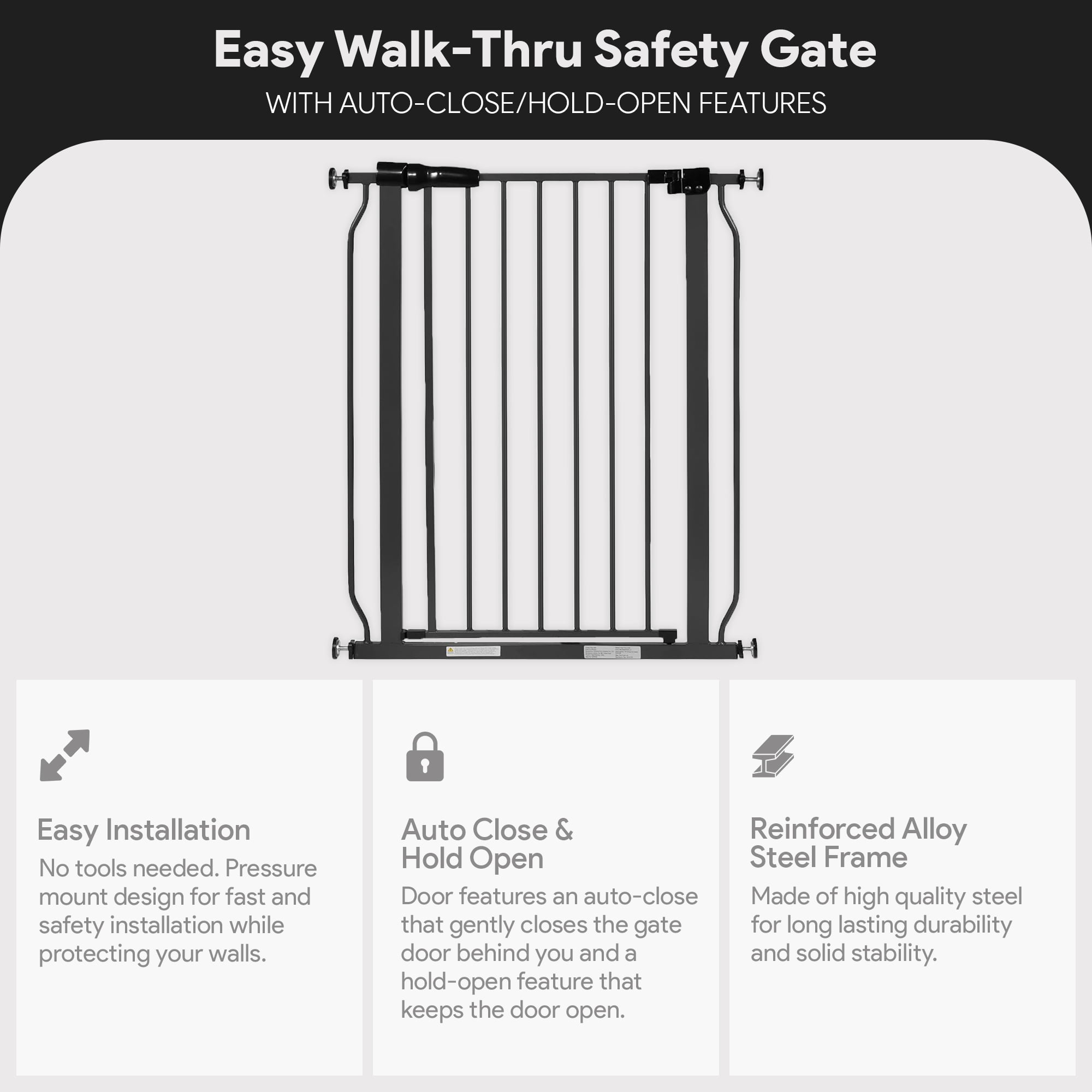 Open Box BalanceFrom Walk Thru Safety Gate, Fits 29.1-33.8" Openings, 36” Tall