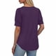 thumbnail image 5 of Ounisa Womens 2025 Summer Sweater Top Short Sleeve Blouses Dressy Casual Shirts Business Tops Cute Vacation Tunic, 5 of 7