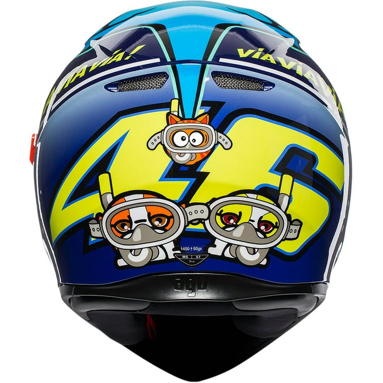 AGV Misano 2015 K-3 SV Full Face Helmet - Blue/Yellow