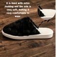 thumbnail image 3 of CHICVOMEY Slippers for Women Men Warm Memory Foam House Slippers Cozy Soft Lightweight Indoor House Shoes Fuzzy Slip-On Slippers, 3 of 7