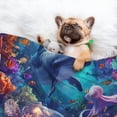 thumbnail image 3 of Rocae Underwater Turtle Dolphin Octopus for Pet Blanket Dog Blanket Cat Blanket Soft Sleep for Small Medium Pet-Medium, 3 of 8