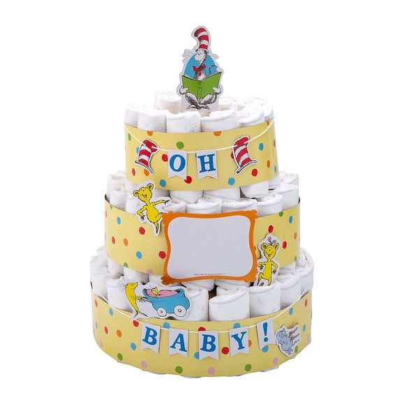 Fun Express Dr. Seuss 3-Tier Diaper Cake Kit for Baby Shower 11-Piece Unisex