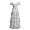 thumbnail image 2 of SRZYMJ Regency Dress Women Regency Empire Waist Dresses Tea Party Victorian Gown Embroidery XXXL, 2 of 3