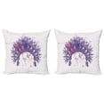 thumbnail image 1 of Ambesonne Tribal Throw Pillow Cover 2 Pack, Folk, 18", Pale Mauve Lavender, 1 of 2