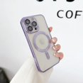 thumbnail image 1 of Fashion Plating Magnetic Soft Case For Magsafe For iPhone 15 14 Plus 13 12 11 Pro Max Wireless Charging Case With Lens Protector, 1 of 6