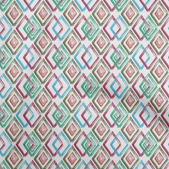 oneOone Cotton Cambric Maroon Fabric Geometric With Dry Brush Craft Projects Decor Fabric Printed By The Yard 56 Inch Wide