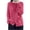 Hot Pink, variant on Sweater for Women Button Down Cardigan Crew Neck Long Sleeve with Pockets Loose Fit Sweater