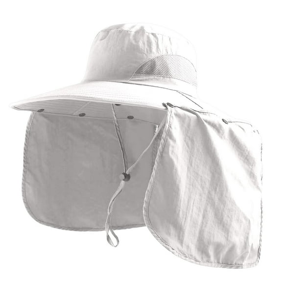 Wancir Fishing Hat for Men,Outdoor UV Waterproof Wide Brim Bucket Hat,UPF50 Sun Hat with Neck Flap