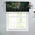 thumbnail image 4 of Leopard Curtain Valance for Kitchen Tropical Palm Leaves Cheetah Plant Jungle Wildlife Safari Animal Rod Pocket Valances for Bedroom Living Room Dining Room 54 by 18 in, 1 Panel, 4 of 6