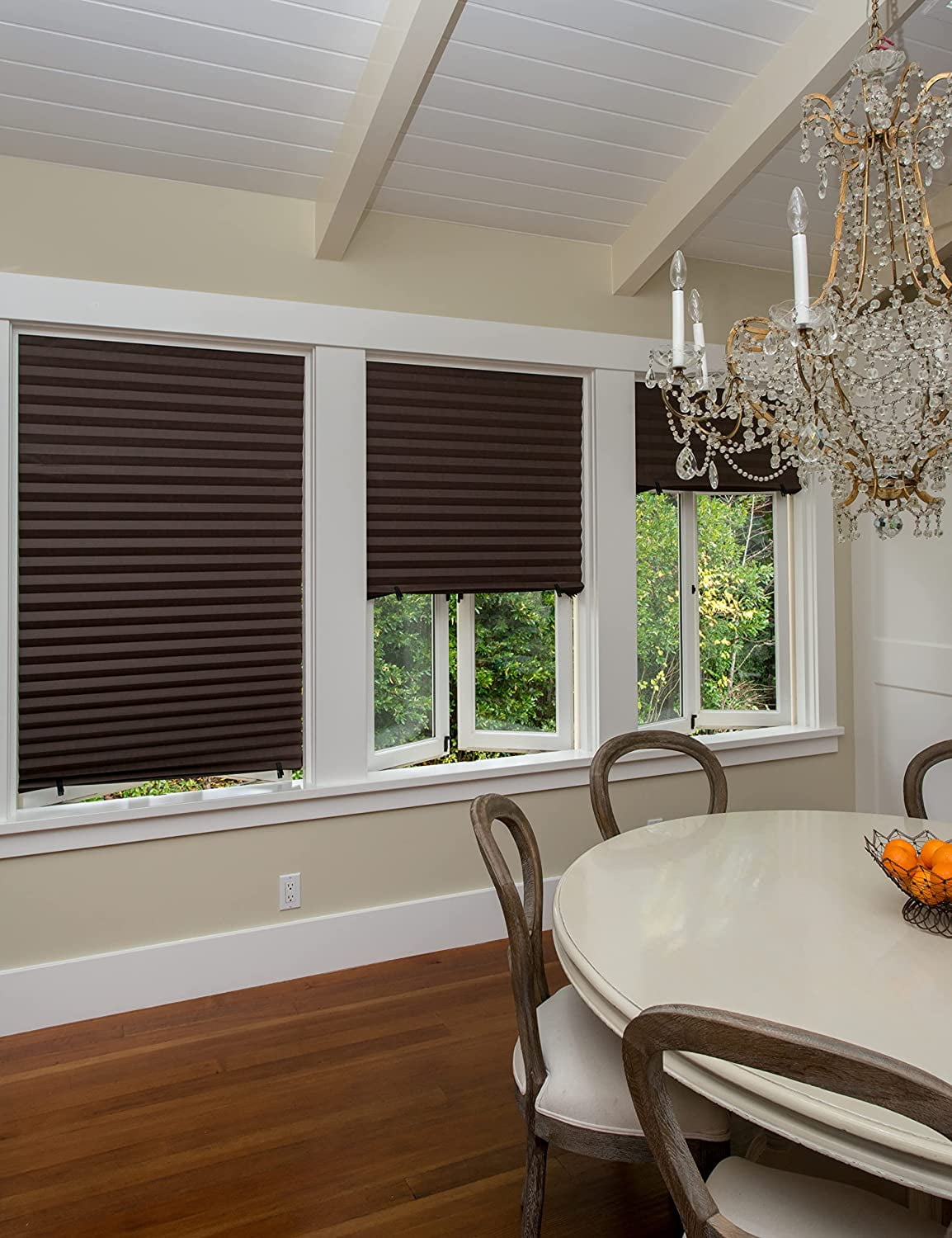 Redi Shade Original Room Darkening Pleated Paper Shade Chocolate, Indoor Use, 48" x 72", 6 Pack