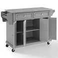 thumbnail image 5 of Crosley Furniture Wood Granite Top Kitchen Cart in Gray/Chrome, 5 of 8
