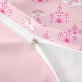 thumbnail image 4 of Erosebridal Girls Unicorn Duvet Cover Set,Cartoon Pink Princess Castle Bedding Full For Kids,Reversible Pink 3-Piece,No Comforter, 4 of 6