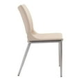 thumbnail image 2 of Zuo Modern Ace Dining Chairs, Light Pink/Brushed Stainless Steel, Set Of 2 Chairs, 2 of 8