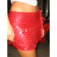thumbnail image 3 of Rdhnmea Women's Sparkly Sequins Bodycon Mini Skirts Sexy Side Split Tie Up Low Rise Skirt Fashion Festival Rave Glitter Short Skirt Party Clubwear, 3 of 4