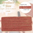 thumbnail image 4 of 13Yard 5/8inch Gimp Braid Trim Polyester Red Metallic Edge Woven S Wave Lace Ribbon Fabric Upholstery Hand DIY Crafts, 4 of 9