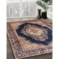 thumbnail image 3 of Ahgly Company Machine Washable Indoor Square Traditional Eggplant Purple Area Rugs, 6' Square, 3 of 7