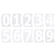 thumbnail image 1 of Plantillas de números reutilizables de plástico Uxcell de 7 pulgadas, conjunto de 0-9 para dibujar, paquete de 20 en blanco, 1 of 7