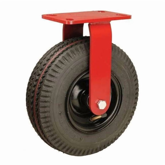 Hamilton Plate Caster,Rigid,Rubber,12 1/2"H R-7010-PRB