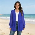 thumbnail image 3 of Posijego Women's Chiffon Cardigans See Through Long Sleeve Open Front Cardigan Lightweight Summer Cardigans with Pockets, 3 of 6