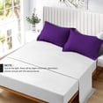 thumbnail image 3 of 500 Thread Count Egyptian Cotton Pillow Shams, 2-Pack –Pillow Covers for Ultimate Comfort – Elegant Design with Central Envelope Closure, Standard Size (20" x 26") Purple Solid, 3 of 4