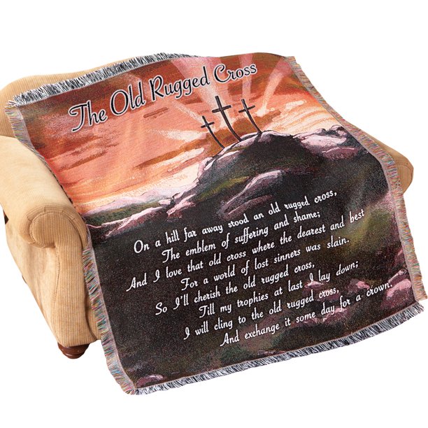 Collections Etc Rugged Cross Woven Tapestry Throw Blanket